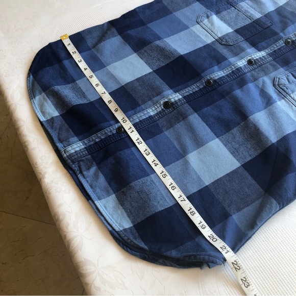 Gap Women’s Size M Blue Checkered Long Sleeves Button-Up Shirt Casual Collared - Picture 8 of 16